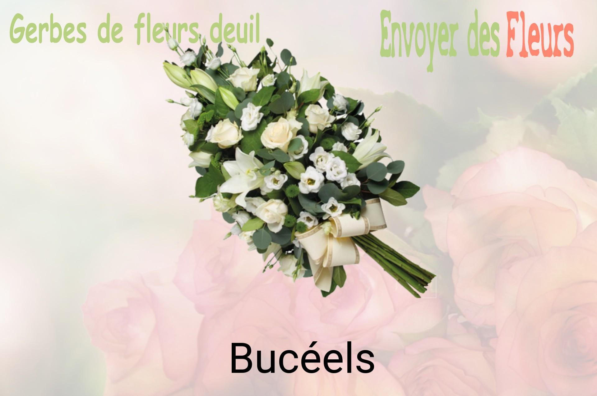 Gerbe de fleurs de deuil livrée à Bucéels